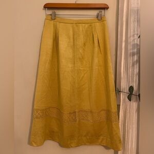 Elegant Yellow Women's Vintage style Skirt